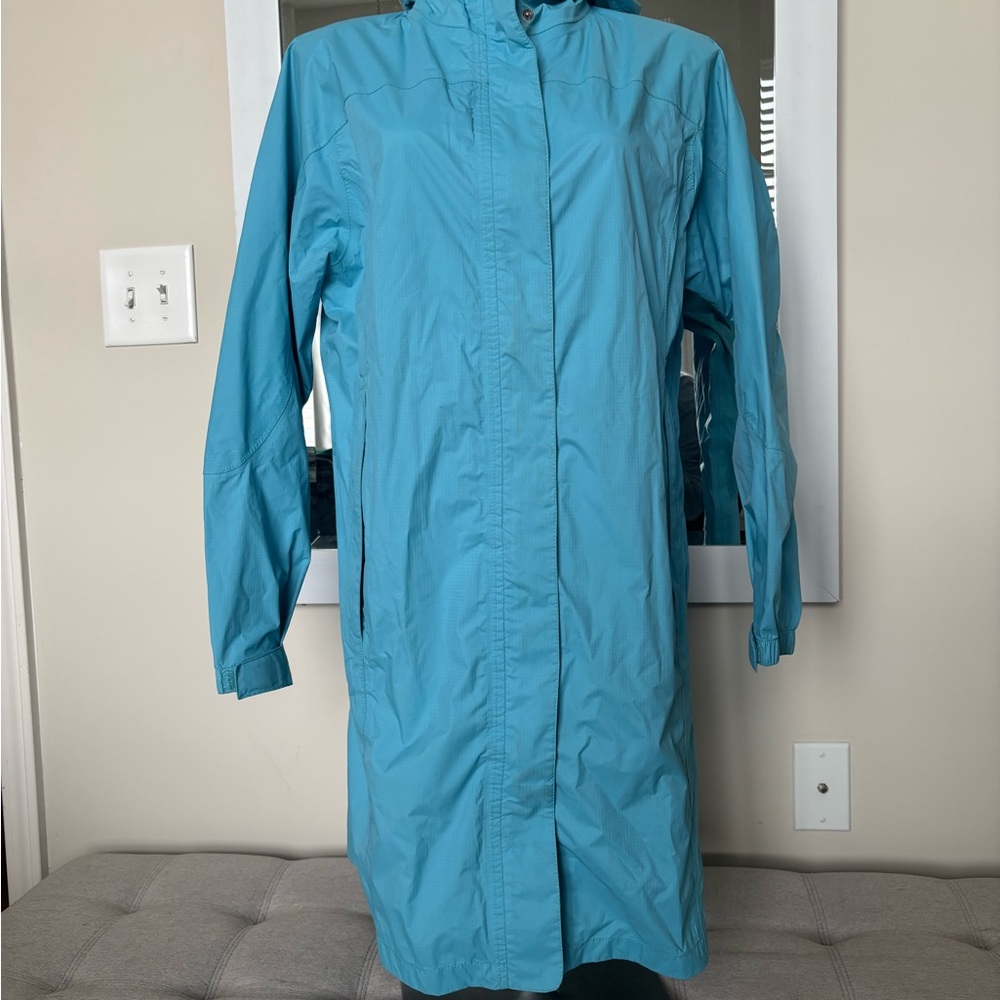 L.L. Bean Women's Aqua Raincoat